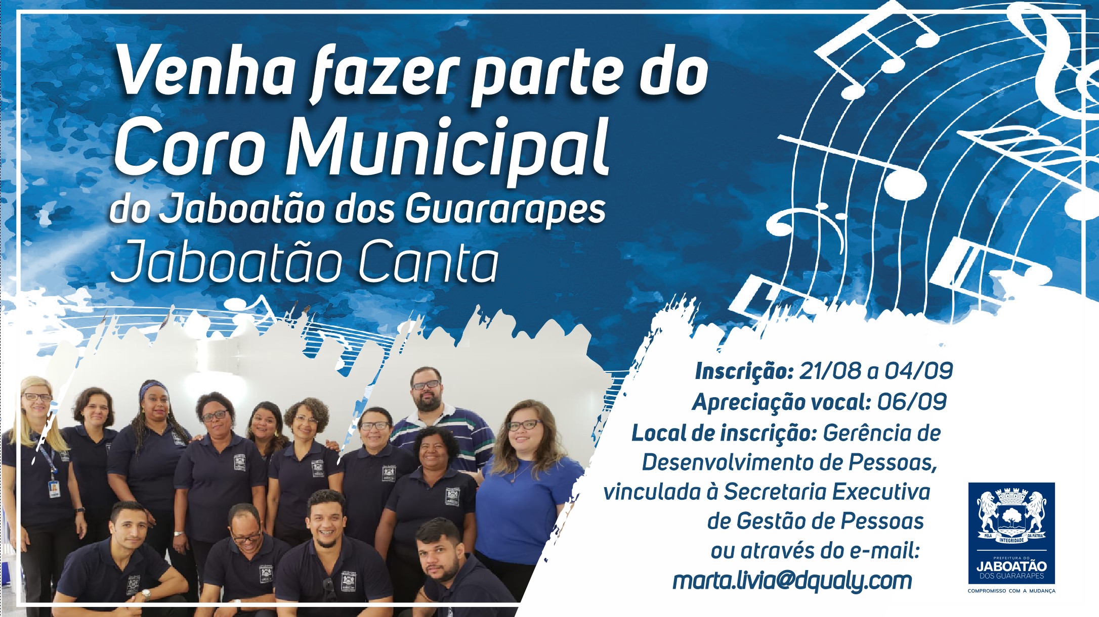 Leia mais sobre o artigo Venha fazer parte do Coro Municipal do Jaboatão dos Guararapes!